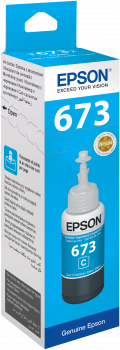 Epson Ink Bottle Cyan T6732, 1 X 70.0 Ml, 4K Pages, For Its 6 Clr, L800, L805, L810, L850, L1800