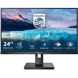 61cm/24 (1920x1080) Philips S-Line 242S1AE 16:9 4ms HDMI DVI VGA DisplayPort VESA Pivot Speaker Full HD Black