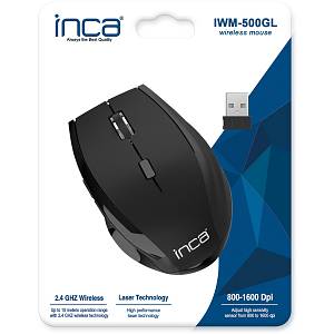INCA Maus IWM-500GL 1600 DPI.Wireless.Nano-USB.Laser. SW retail