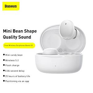 Baseus Headphones In Ear TWS Bowie E2 White