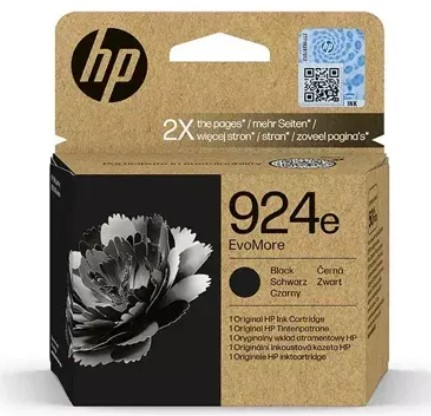 Hp Ink Cartridge Evomore Black, Hp 924e, For Officejet Printers 8125e, 8122e, 8135e, 8124e, 8132e, 8134e - 1000 Pages