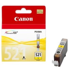 Canon Ink Cartridge Cli-521y Yellow For IP4700, MP560, MP640, MX870, MP980, MP630, MP620, MP620B, MP540