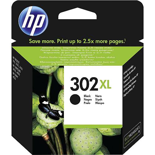 Hp Ink Cartridge Black High Yield, Hp 302XL, For Printers 2130, 3639 1110, 2130, 3630, 4510, 4520, 3830, 4650, 5220, 5230, 5232 - 480 Pages