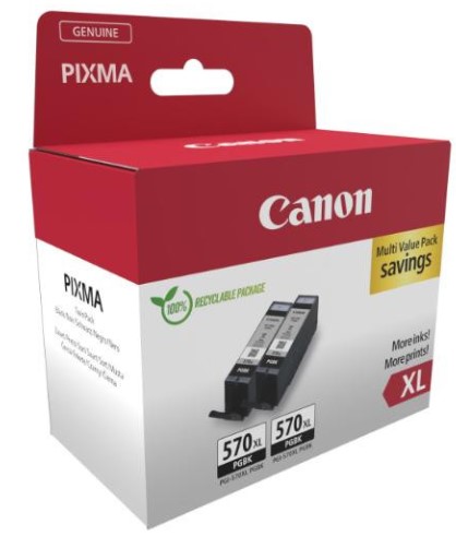 Canon Ink Cartridge Pgi-570bk Multi Pack 5-inks Pgi-570bk, Cli-571(Bk, C, M, Y) For MG5740, MG5750, MG6840, MG6850, MG7740, MG7750, TS6051, TS6050, TS5051, TS5055, TS8050, TS9050