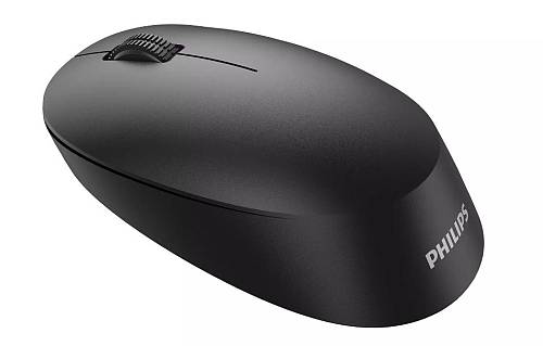 Philips Mouse, 4000 Series Wireless, SPK7407B 2.4ghz Wireless, Bluetooth, Silent Design, 4 Buttons, Work Smoothly Between 3 Devices, Black