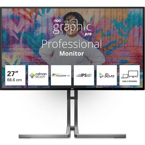 AOC 68.6cm (27) U27U3CV 16:09 2xHDMI+DP+USB-C Lift bl