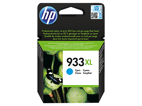 Hp Ink Cartridge Cyan High Yield, Hp 933XL, For Printers Officejet 6100, 6600, 6700, 7110, 7612, - 825 Pages