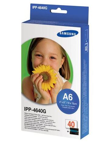 Samsung Photo Pack 40SHEETS 4 X 6 Photo Glossy With Cartridge For Spp-2020/2020r, Spp-2040/2040s