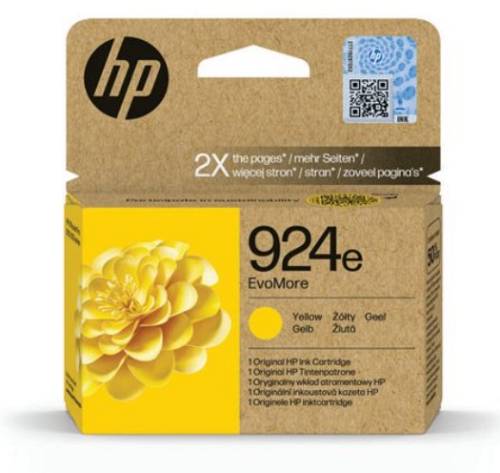 Hp Ink Cartridge Evomore Yellow, Hp 924e, For Officejet Printers 8125e, 8122e, 8135e, 8124e, 8132e, 8134e - 800 Pages