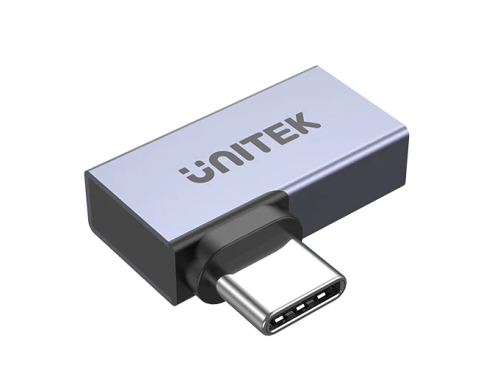 Unitek USB-C 4.0 Male to Female Adaptor 90degrees (Side) A1040GY