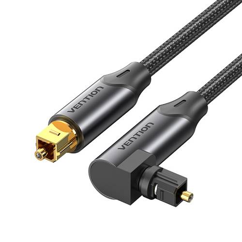 Vention AUDIO Optical Cable 90-Degree Aluminium 10.0m Black BKDBL