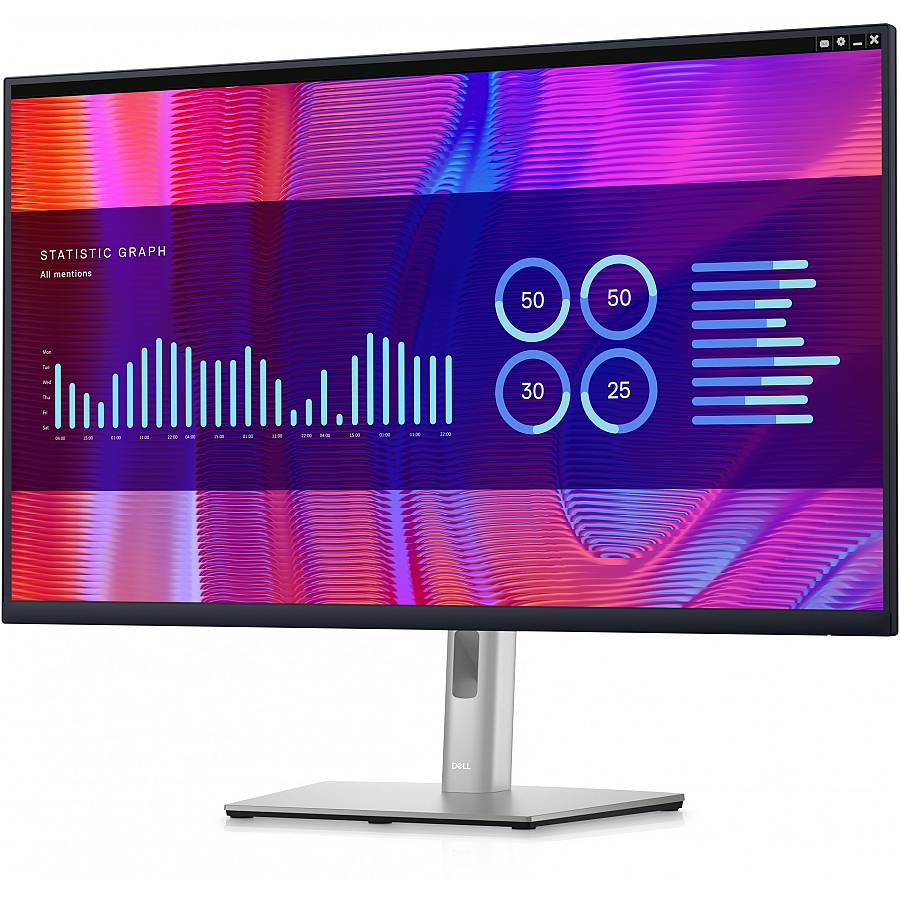 80cm/31.5 (2560x1440) Dell P3223DE 16:9 5ms IPS HDMI DisplayPort USB-C USB VESA Pivot QHD Black/Silver