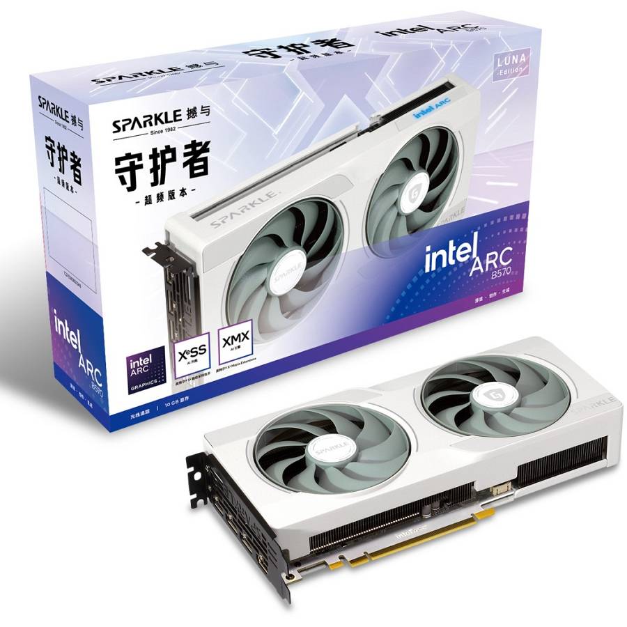 B570 10GB Sparkle Intel Arc Guardian Luna OC GDDR6 white