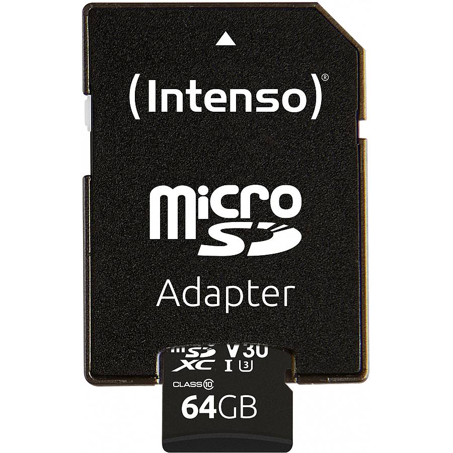 CARD Intenso Speicherkarte microXC Professional 64 GB