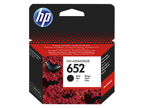 Hp Ink Cartridge Black, Hp 652, For Printers 1115, 2135, 3635, 3775, 3788, 3789, 3790, 3835, 4535, 4675, 5075, 5275, - 360 Pages