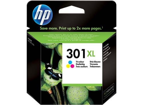 Hp Ink Cartridge Color High Yield, Hp 301XL, For Printers 1050, 1510, 2050, - 330 Pages