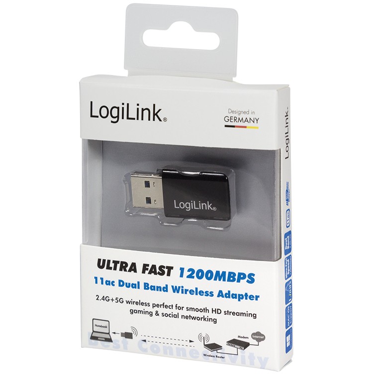 LogiLink WLAN 802.11ac 1200Mbps USB 3.0 Adapter. 2T2R
