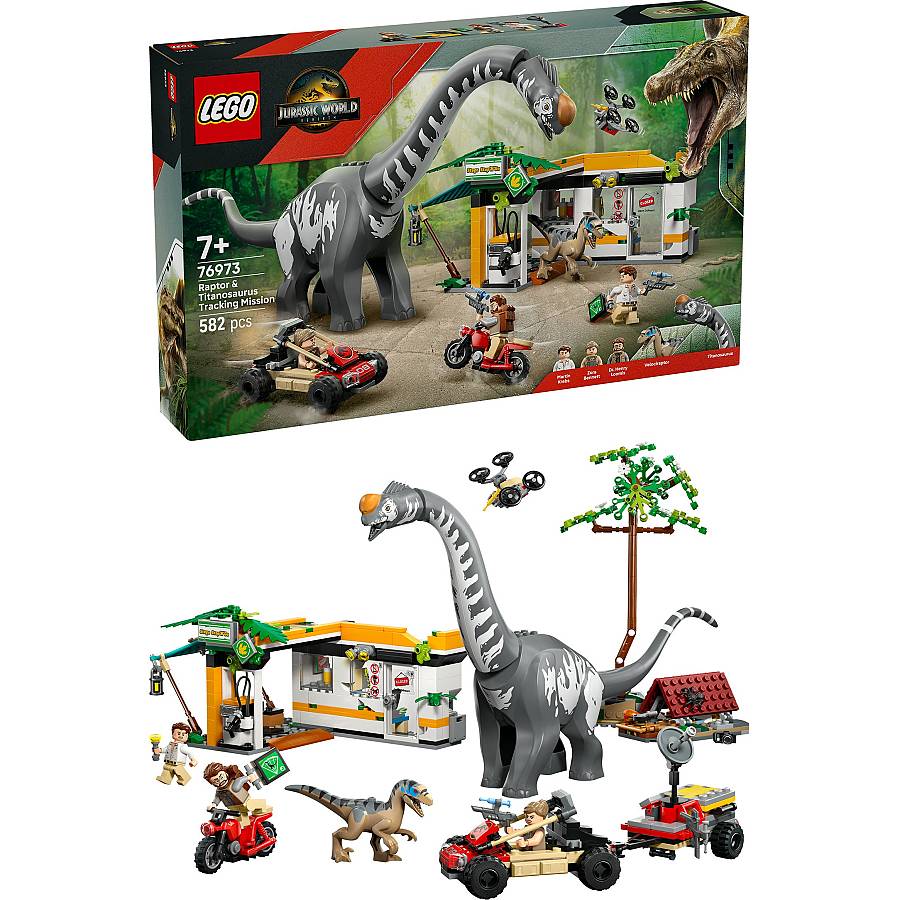 LEGO Jurassic World Raptor & Titanosaurus: Große Fährtensuche 76973