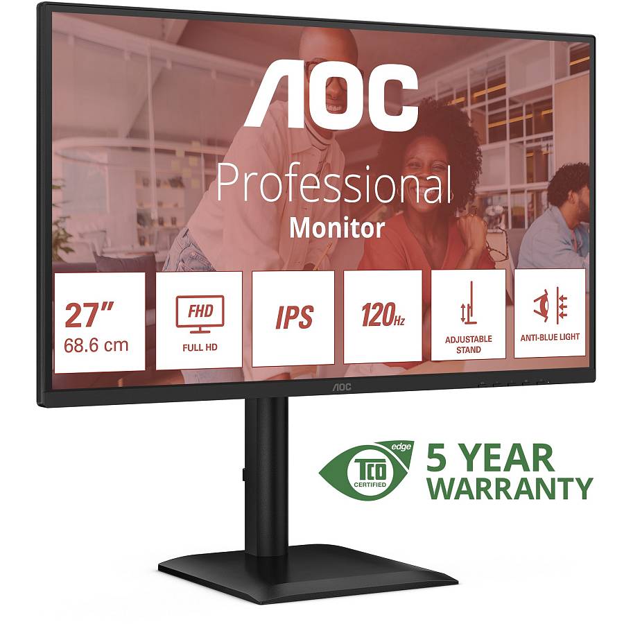AOC 68.6cm (27) 27E4U 16:09 VGA+HDMI+DP+USB IPS black
